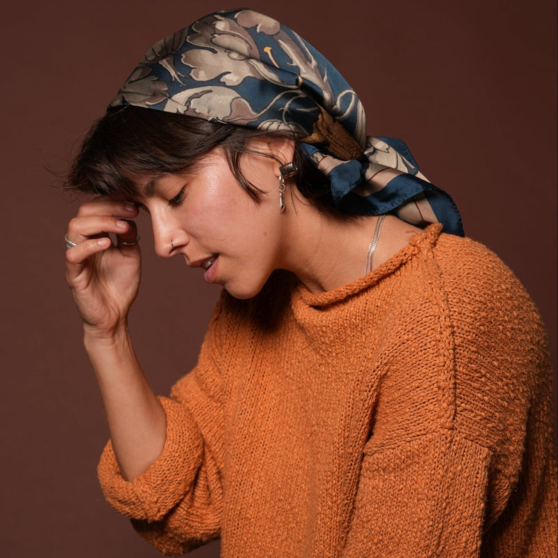 Snails Silky Scarf - Heading Prints