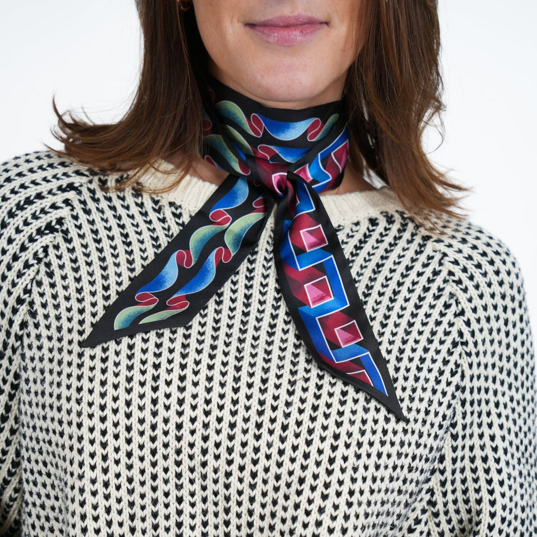 Squiggles Skinny Scarf - Heading Prints