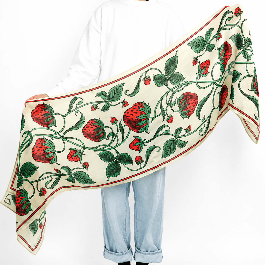 Strawberry All-Season Scarf - Heading Prints