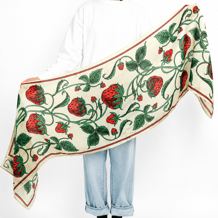 Strawberry All-Season Scarf - Heading Prints
