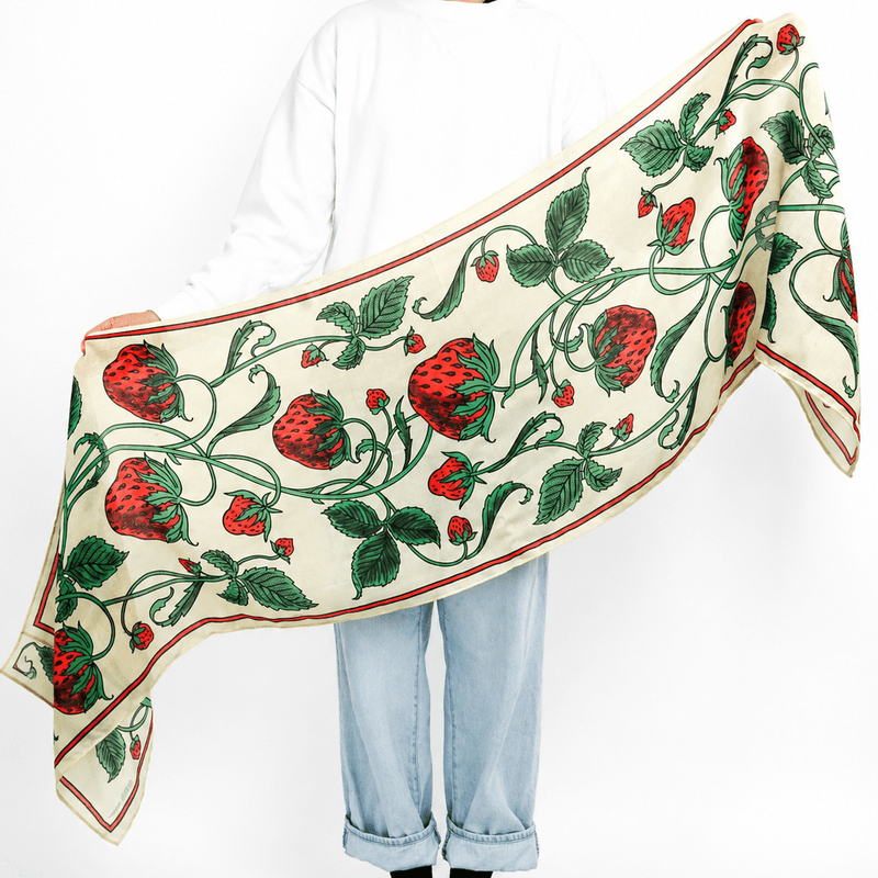 Strawberry All-Season Scarf - Heading Prints