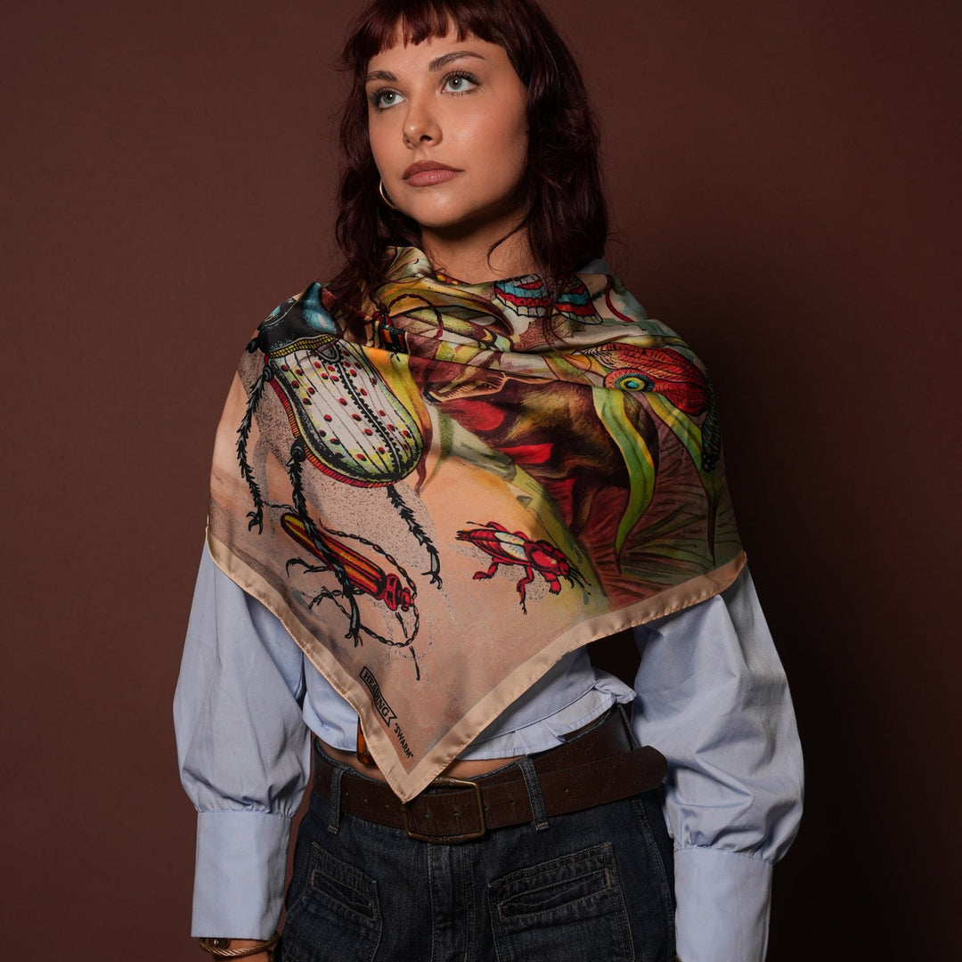 Swarm Silky Scarf - Heading Prints