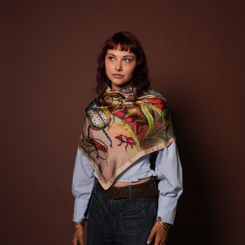 Swarm Silky Scarf - Heading Prints