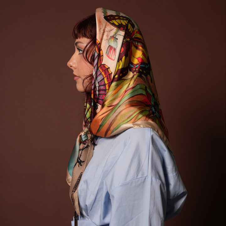 Swarm Silky Scarf - Heading Prints