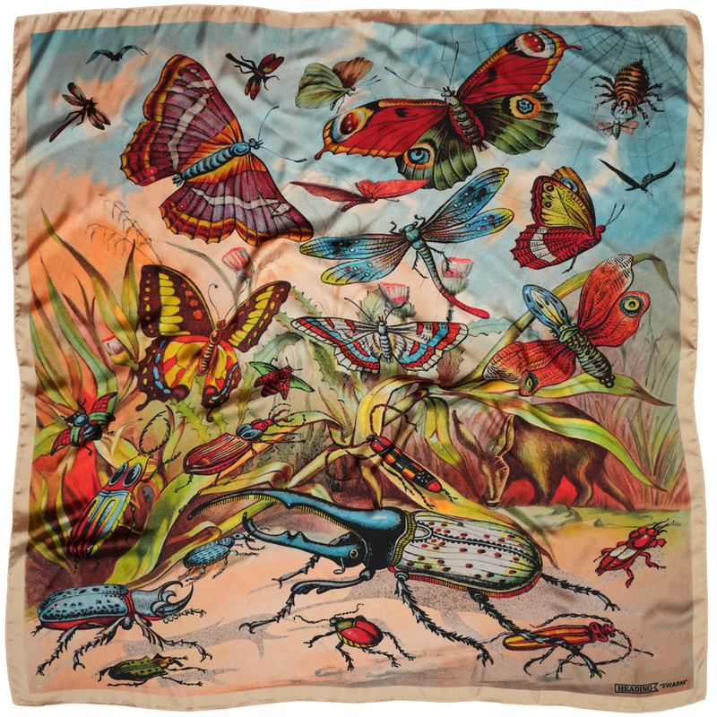 Swarm Silky Scarf - Heading Prints