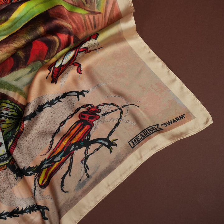 Swarm Silky Scarf - Heading Prints