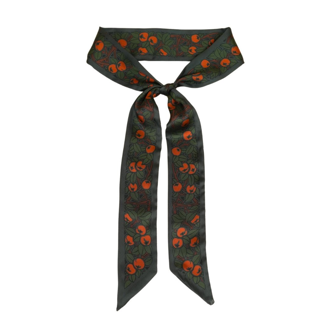Tangerine Skinny Scarf - Heading Prints