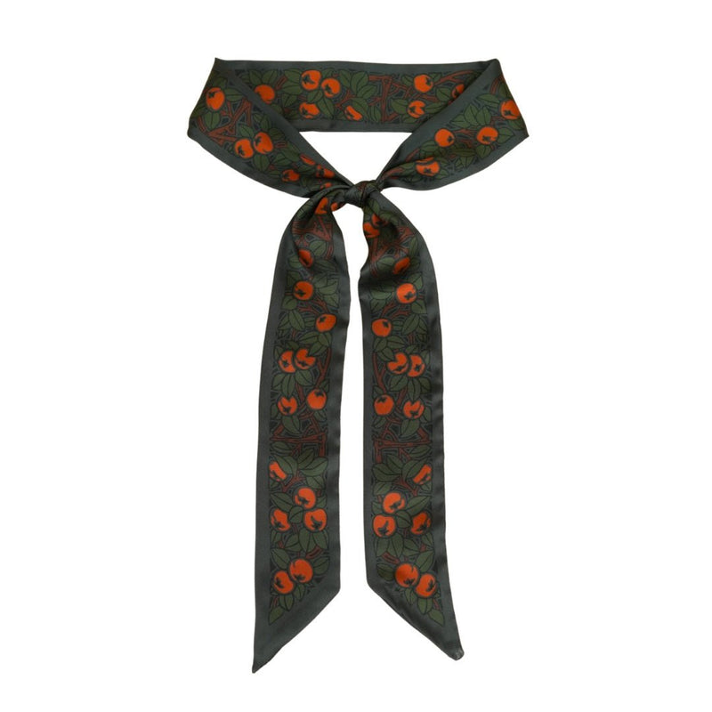 Tangerine Skinny Scarf - Heading Prints
