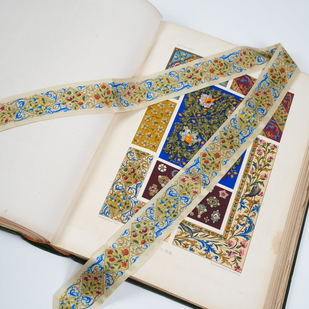 Tapestry Skinny Scarf - Heading Prints