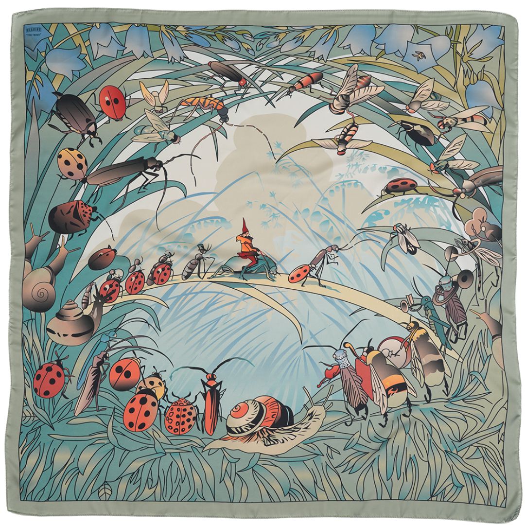 Tom Thumb Silky Scarf - Heading Prints