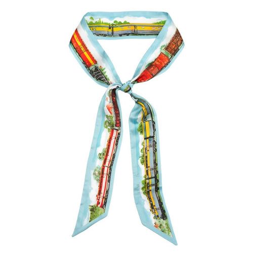 Trains Skinny Scarf - Heading Prints
