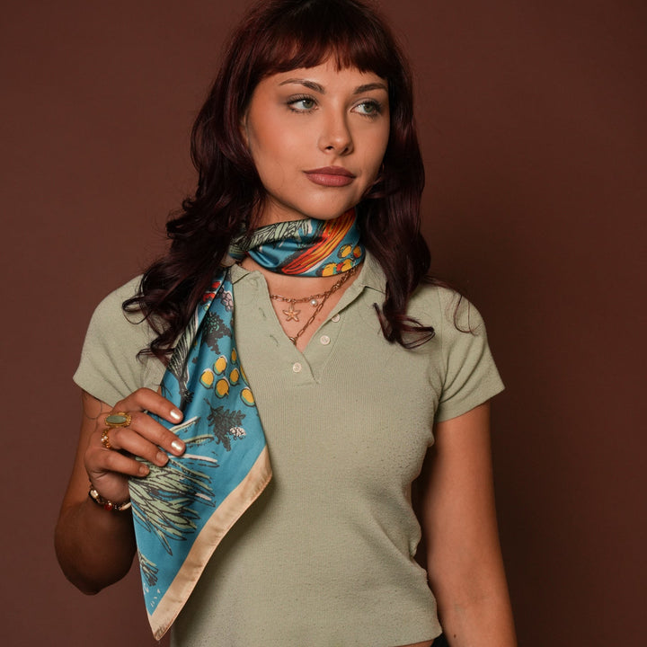 Veggies Silky Scarf - Heading Prints