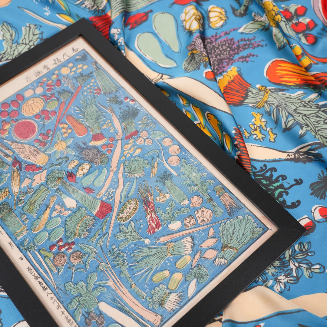 Veggies Silky Scarf - Heading Prints