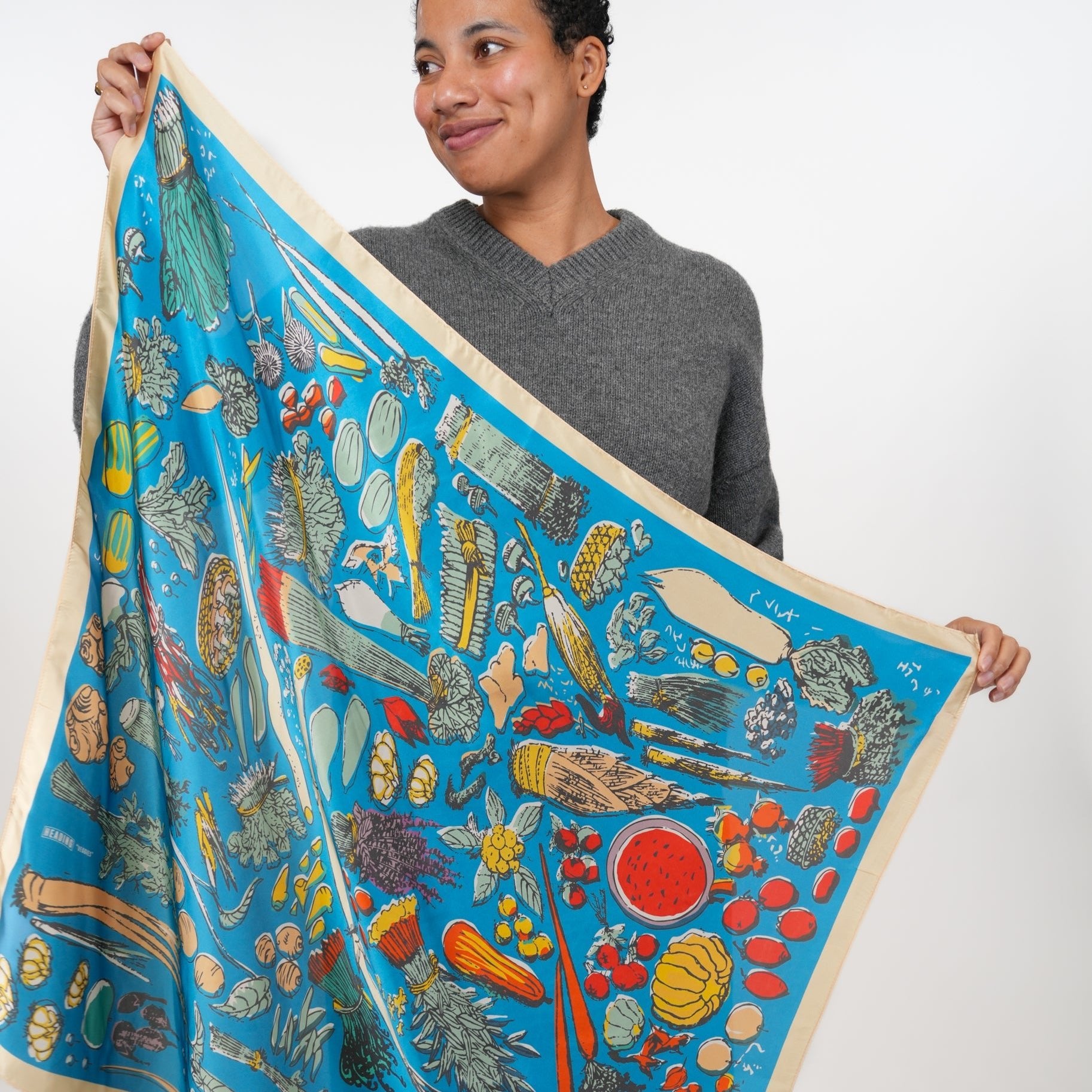 Veggies Silky Scarf - Heading Prints