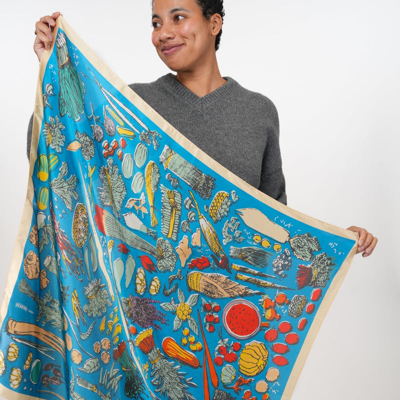 Veggies Silky Scarf - Heading Prints