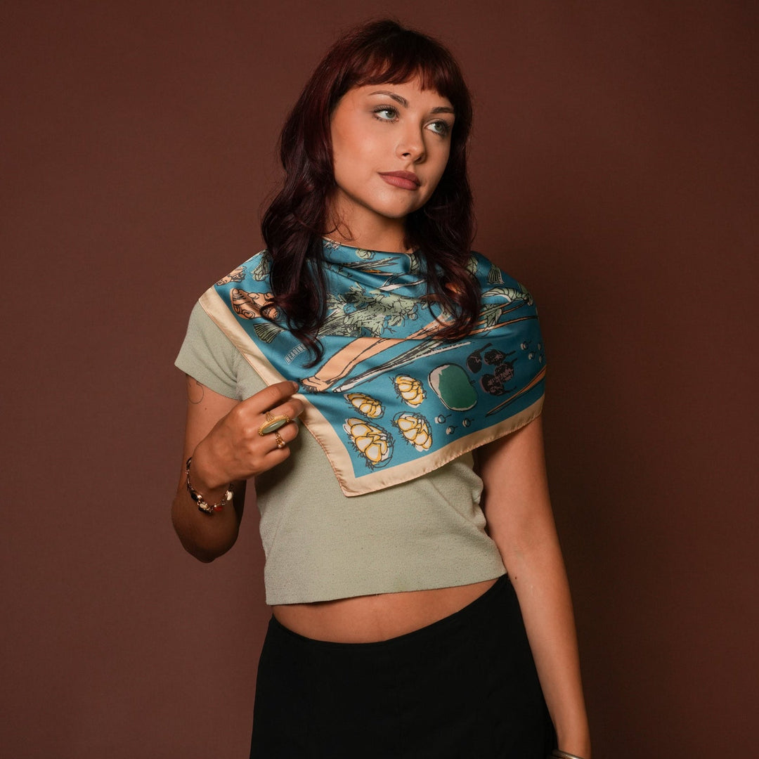 Veggies Silky Scarf - Heading Prints